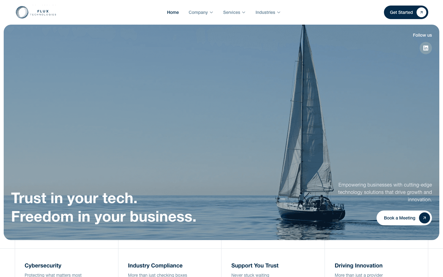 Flux Technologies dashboard